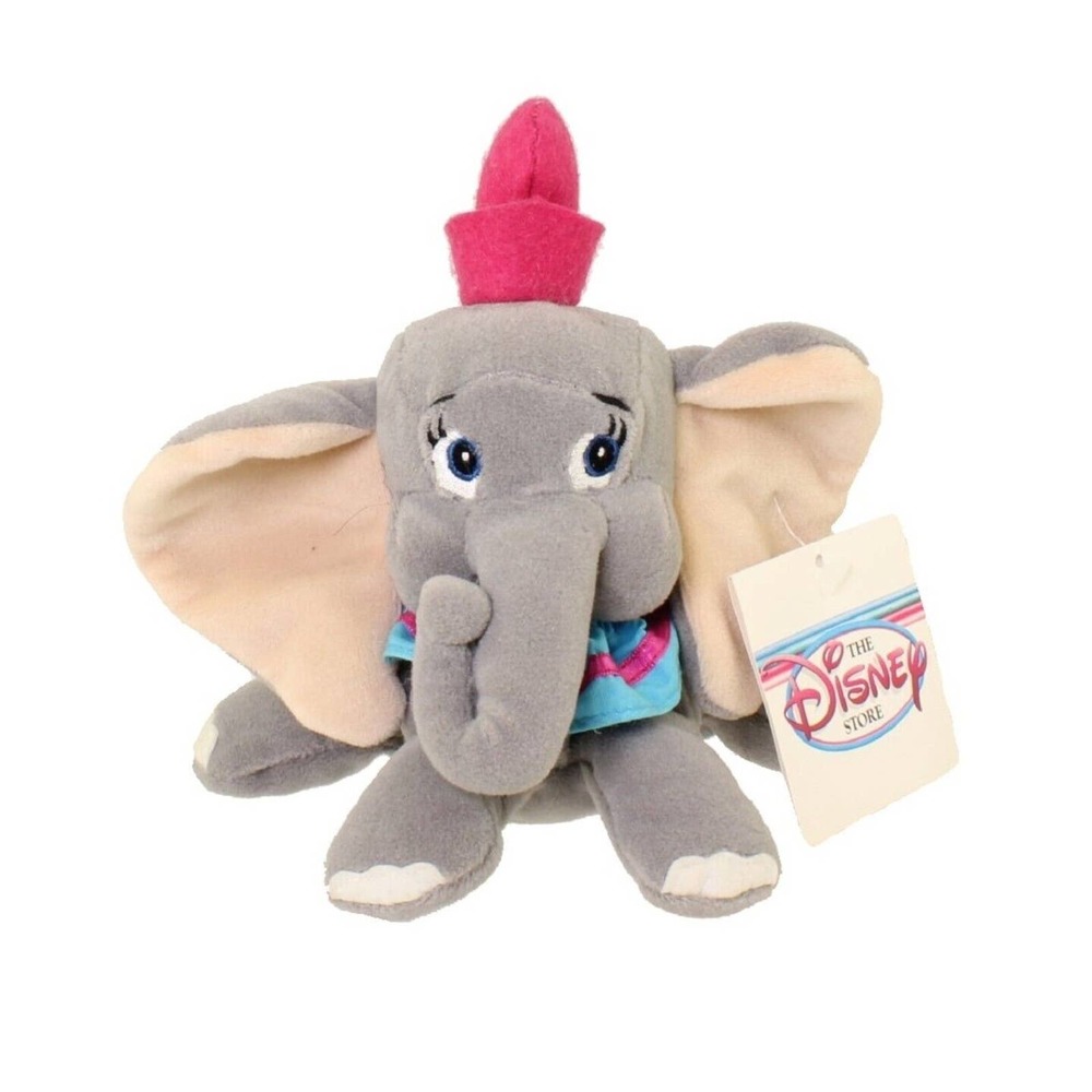 Disney Store Plush Dumbo 8" Mini Bean Bag Stuffed Animal Collectible 90s Vintage